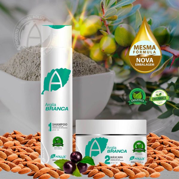 Kit Hidratação - Argila Branca – 2 Passos - Manutenção